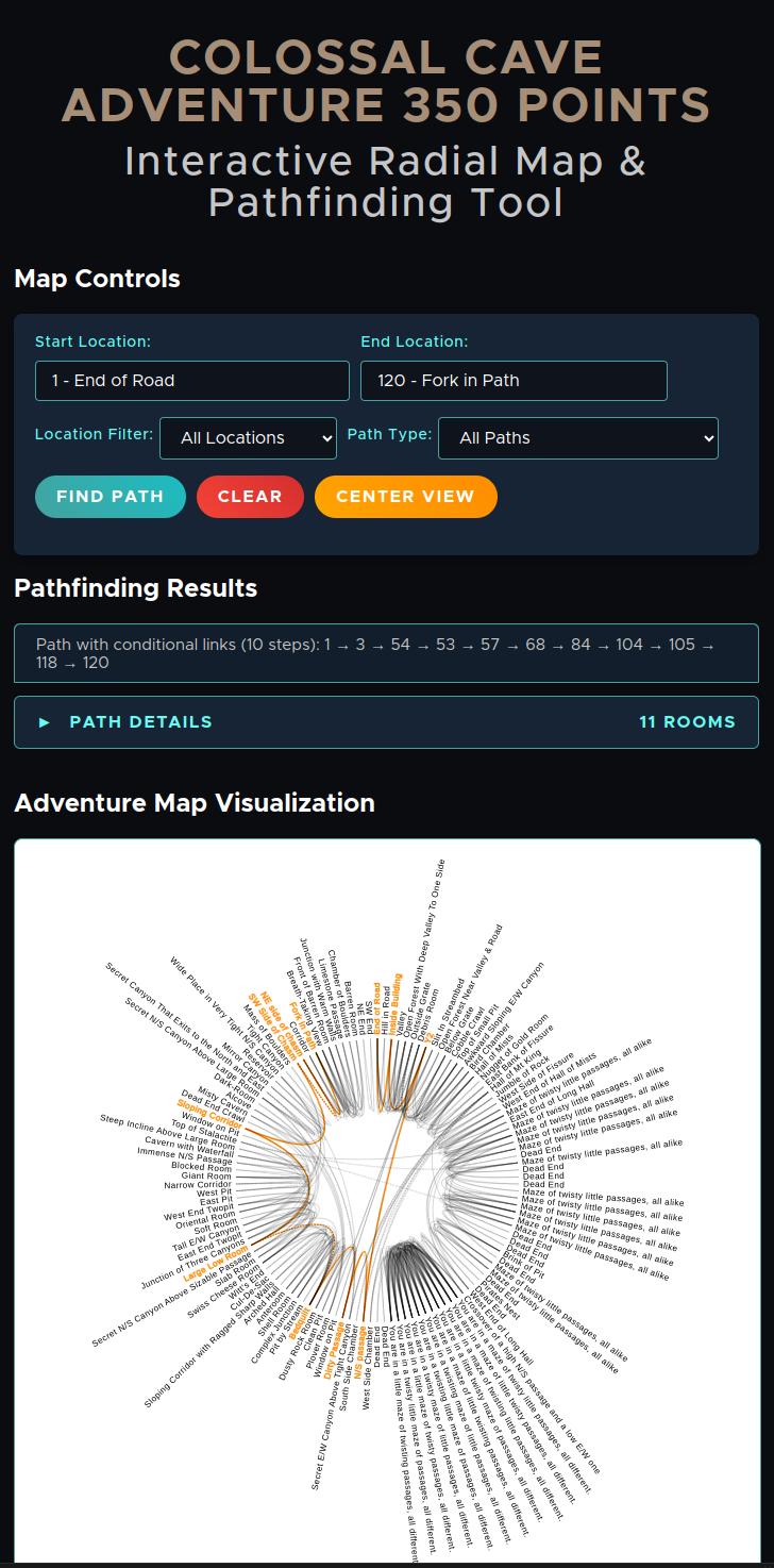 Radial Map & Pathfinding Screenshot